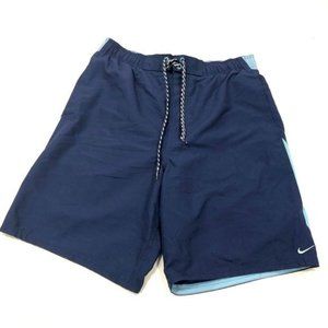 Nike Swim Trunks Blue Two Tone Men Swimsuit Size M